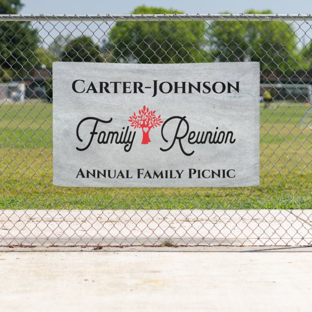 Banderoles Moderne Simple Russe Réunion familiale (En situation)