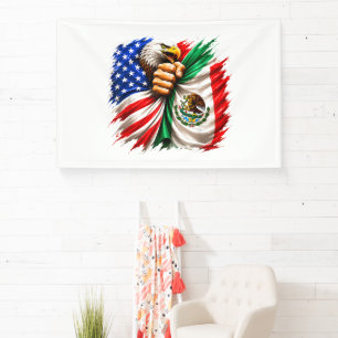 Banderoles Mois du patrimoine hispanique Drapeau USA Mexique