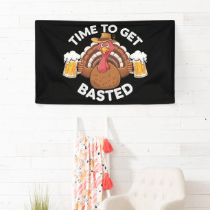 Banderoles Moment de l'arrosage drôle de bière de Thanksgivin