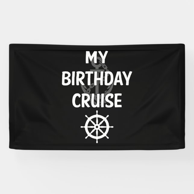 Banderoles Mon bateau de croisière d'anniversaire (Horizontal)