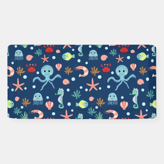 Banderoles Monde marin (Horizontal)