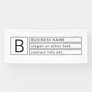 Banderoles Monogramme élégant et nom commercial (ou autre tex