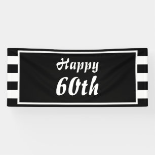 Banderoles Monogramme en bande noire et blanche