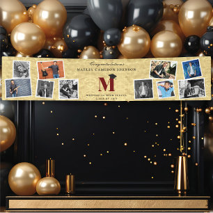 Banderoles Monogramme en feuille d'or 10 photos multiples Fêt