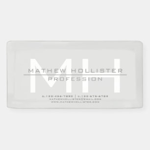 Banderoles Monogramme masculin, affaires grises