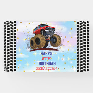 Banderoles Monster Truck Enfant's Birthday Party garçon
