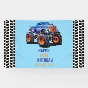 Banderoles Monster Truck Enfant's Birthday Party garçon