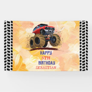Banderoles Monster Truck Enfant's Birthday Party garçon