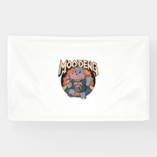 Banderoles Moo-Deng Hippo Le Célèbre Baby Pygmy Hippo Tank À