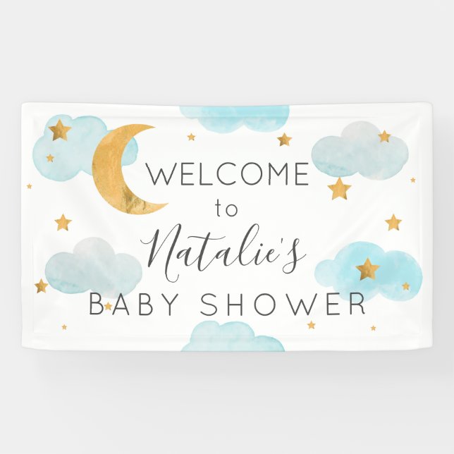 Banderoles Moon & Stars baby shower banner (Horizontal)