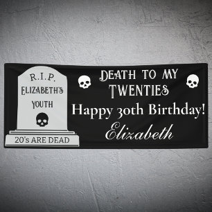 Banderoles Mort Moderne à Mes 20 Ans Fête d'anniversaire 30 A