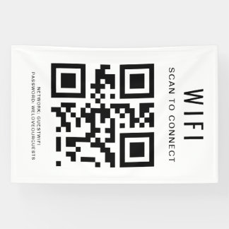 Banderoles Mot de passe Wifi | Scannez le code QR pour vous c