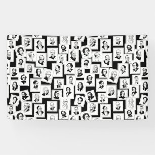 Banderoles Motif avec portraits des plus grands compositeurs