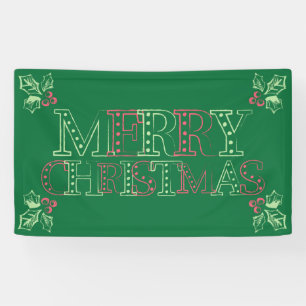 Banderoles Motif Chalk Mistletoe