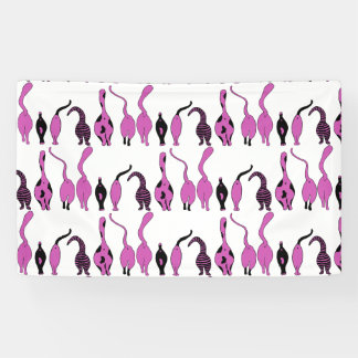 Banderoles Motif de boutons de chats violets