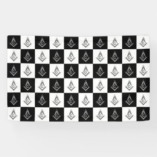 Banderoles Motif de Freemason À damiers