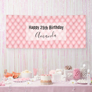 Banderoles Motif Diamond Tufted Rose de luxe Anniversaire