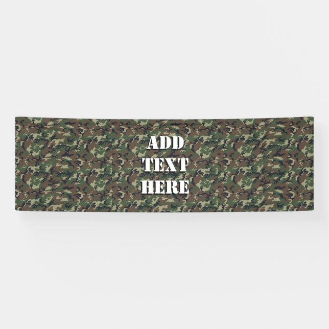 Banderoles Motif du Camouflage vert Woodland (Horizontal)