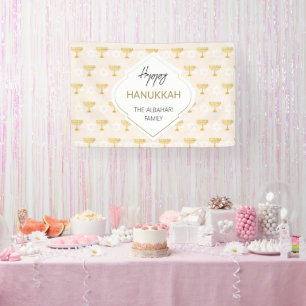 Banderoles Motif élégant de vacances de Hanukkah or