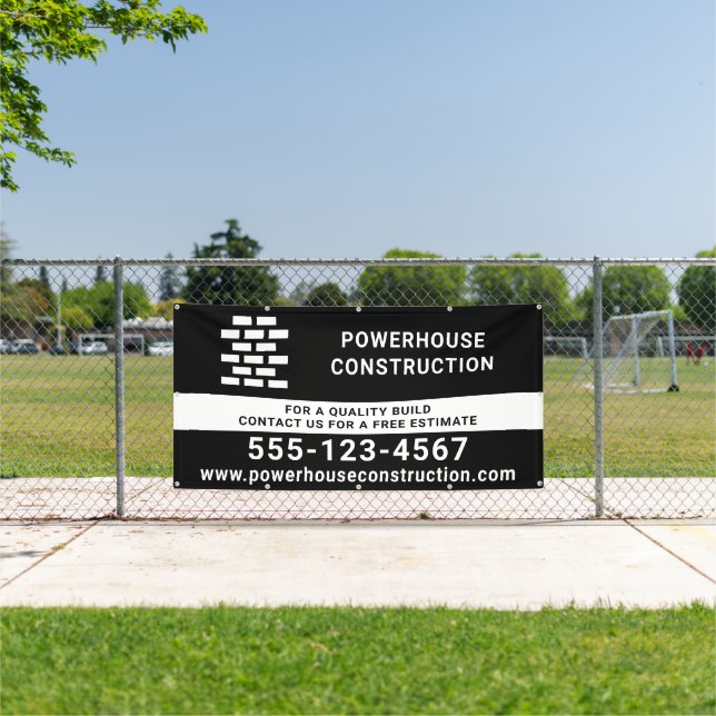 Banderoles Motif en brique de construction noir (Insitu)