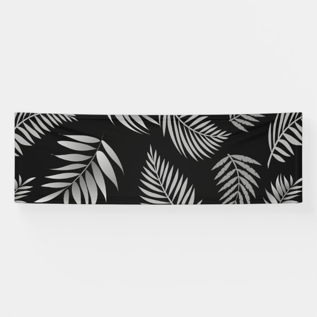 Banderoles Motif Feuille tropical 4 (Horizontal)