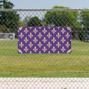 Banderoles Motif Fleur de Lis, Crème Royale Française sur Vio