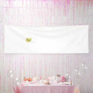 Banderoles Motif floral orange avec des motifs symétriques da