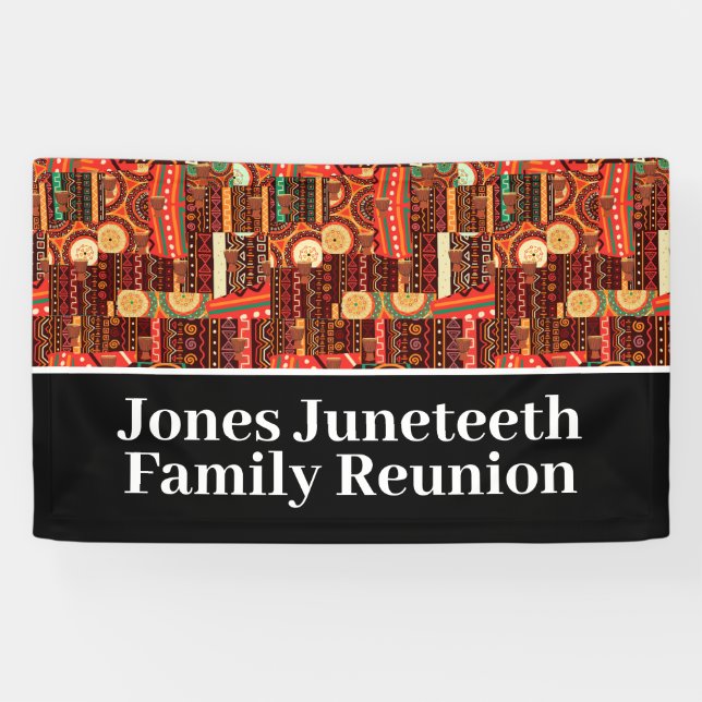 Banderoles Motif tribal Kente afrocentrique ethnique   Bagage (Horizontal)