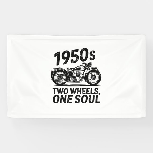 Banderoles Moto à deux roues, à une âme (Horizontal)
