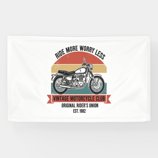 Banderoles Moto Club Est vintage. 1982 (Horizontal)