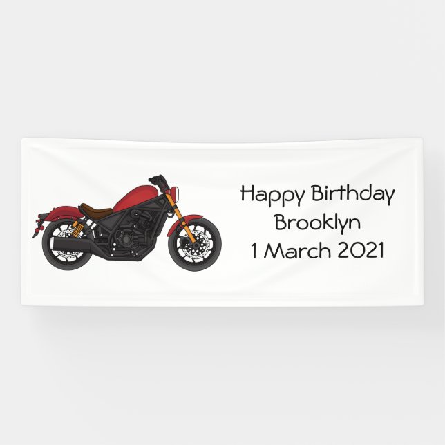 Banderoles moto de style croiseur cool (Horizontal)