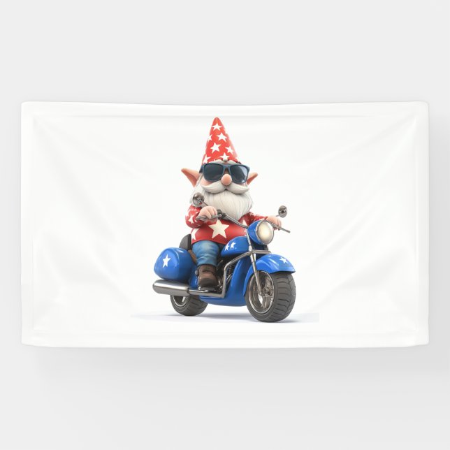 Banderoles Motocyclette américaine Gnome (Horizontal)