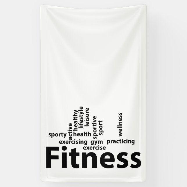 Banderoles Mots de fitness (Vertical)