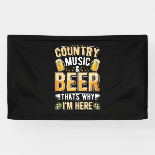 Banderoles Musique Country Buveur de Bière Anniversaire de Bo