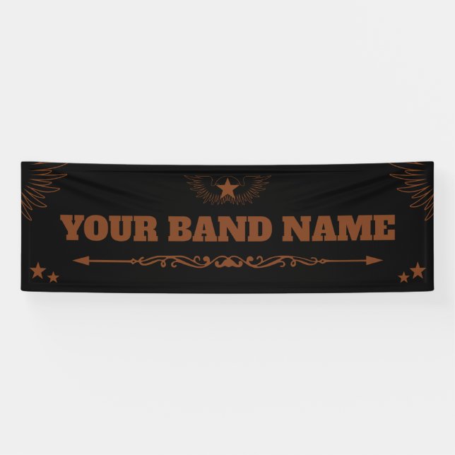 Banderoles Musique Western Musique Rock Gig (Horizontal)