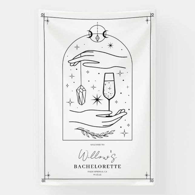 Banderoles Mystic Tarot Card Bachelorette Party (Verticale)