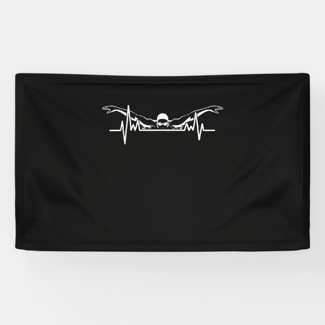 Banderoles Nage Équipe De Nage De Baignade De Coeur Femmes Fi (Horizontal)