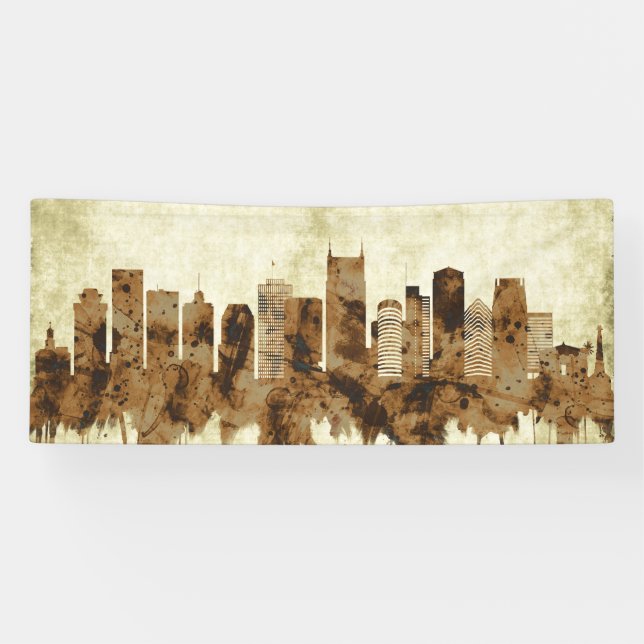 Banderoles Nashville Tennessee Cityscape (Horizontal)