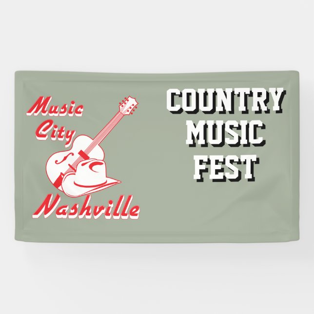 Banderoles Nashville. Ville de musique (Horizontal)