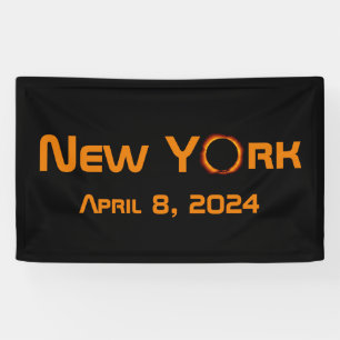 Banderoles New York 2024 Éclipse solaire totale