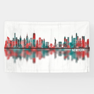 Banderoles New York City New York Skyline