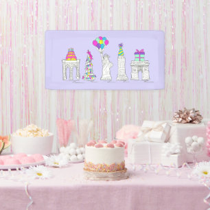 Banderoles New York City NYC Landmarks fête d'anniversaire