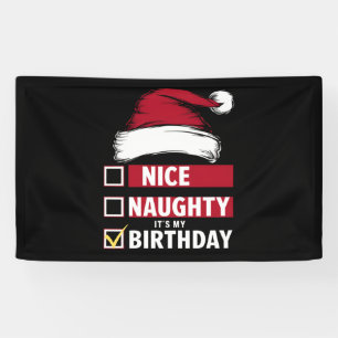 Banderoles Nice Naughty It's My Birthday Christmas List Père 