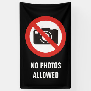 Banderoles No Photos Allowed