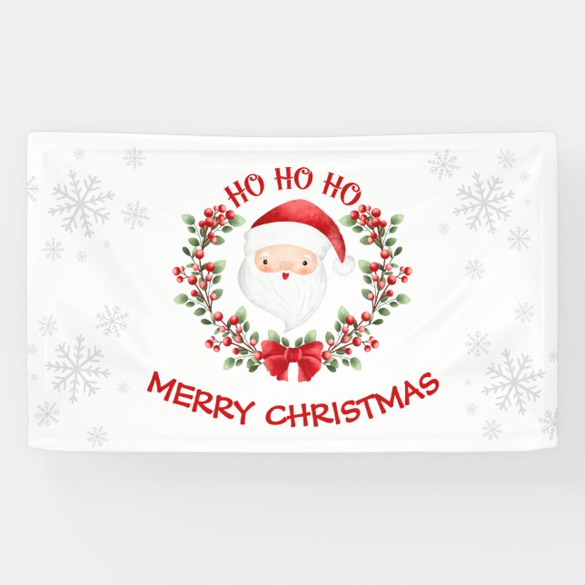 Banderoles Noël du Père Noël | Fête de vacances (Horizontal)