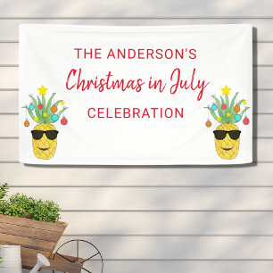 Banderoles Noël En Juillet Ananas Personnalisé