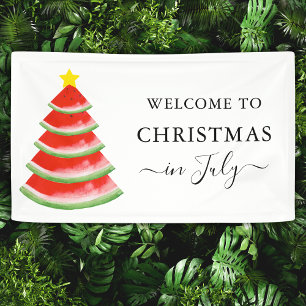 Banderoles Noël en Juillet Pastèque