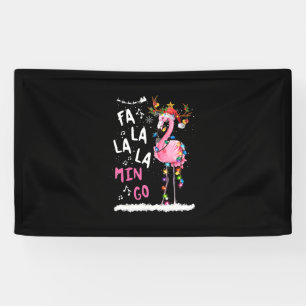 Banderoles Noël - Fa-La-La-Mingo Flamant rose avec Noël