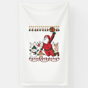 Banderoles Noël Père Noël Volleyball Bonhomme de neige Renne