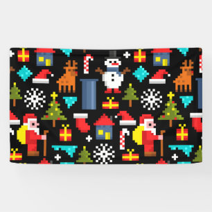 Banderoles Noël Pixel